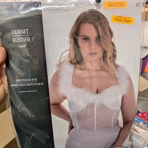 New Women's 2x White Corset Top